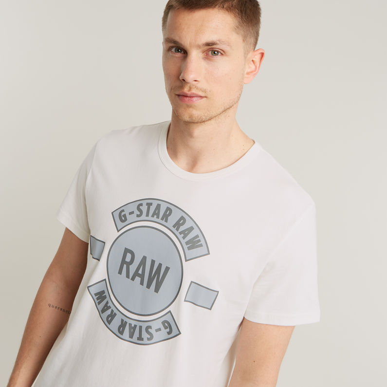 G-STAR Outlet Badge Artwork T-Shirt White