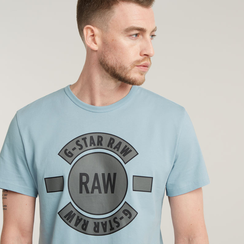 G-STAR Outlet Camiseta Badge Artwork Azul claro