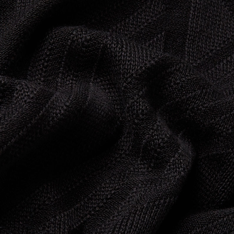 G-STAR Outlet Zig-Zag Structure Knitted Sweater Black