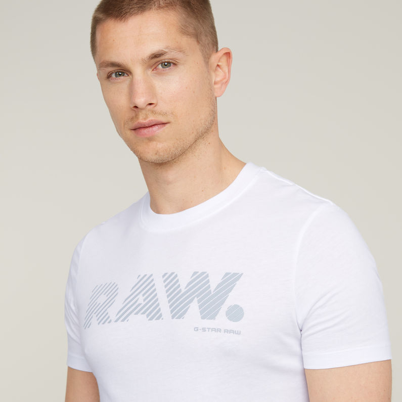 G-STAR Outlet 3D RAW. Logo Slim T-Shirt White