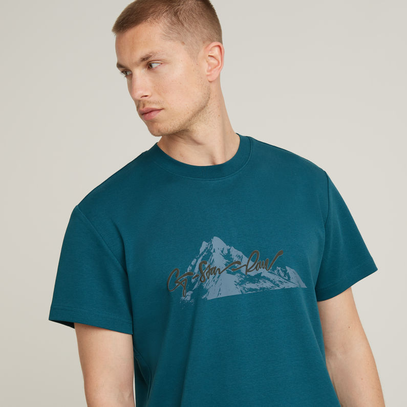 G-STAR Outlet Summit Graphic T-Shirt Medium blue