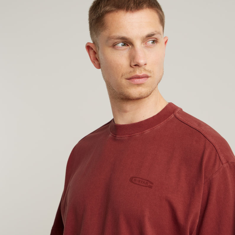 G-STAR Outlet Pigment Dye Loose T-Shirt Red