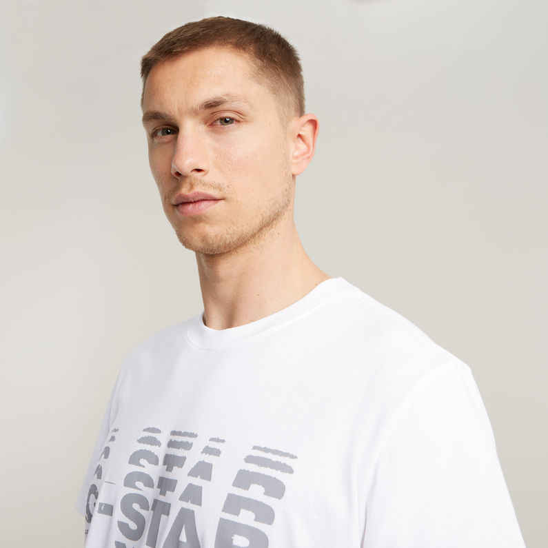 G-STAR Outlet Shattered Graphic T-Shirt White
