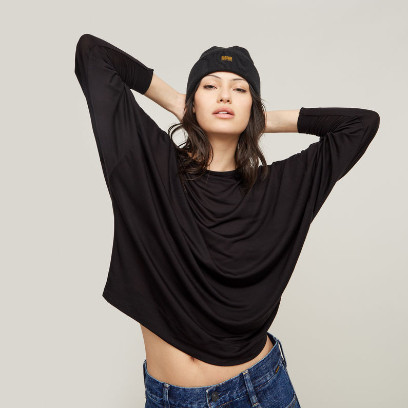 G-STAR Outlet Batwing Loose Top Black