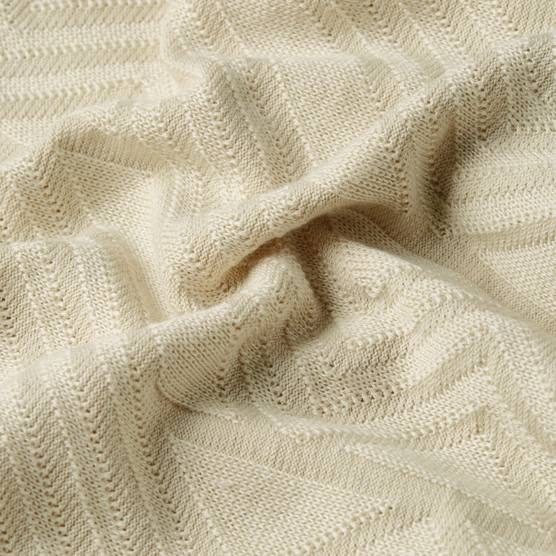 G-STAR Outlet Zig-Zag Structure Knitted Sweater White