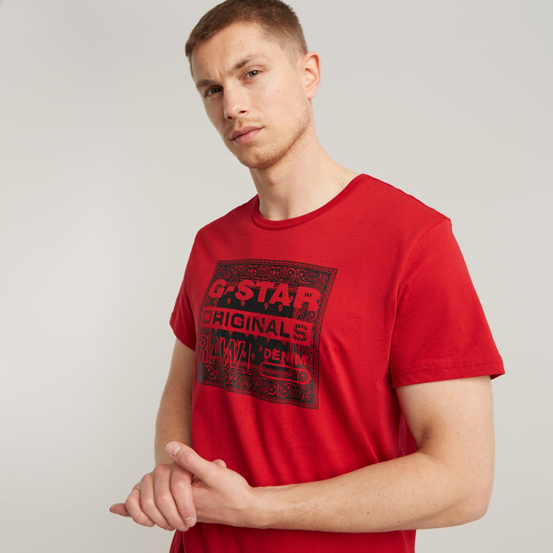 G-STAR Outlet Bandana T-Shirt Red