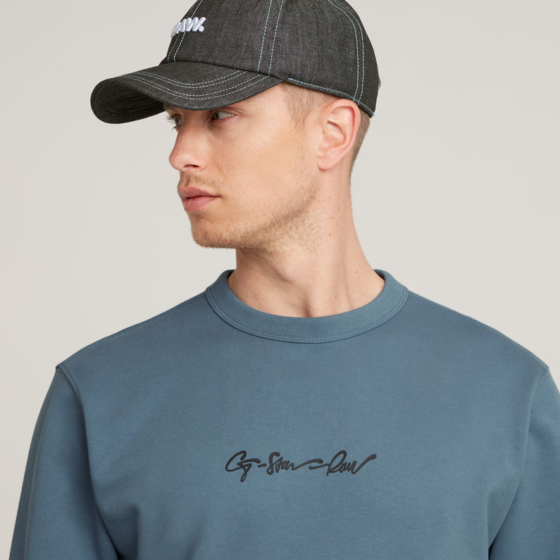 G-STAR Outlet G-Script Logo Sweater Medium blue