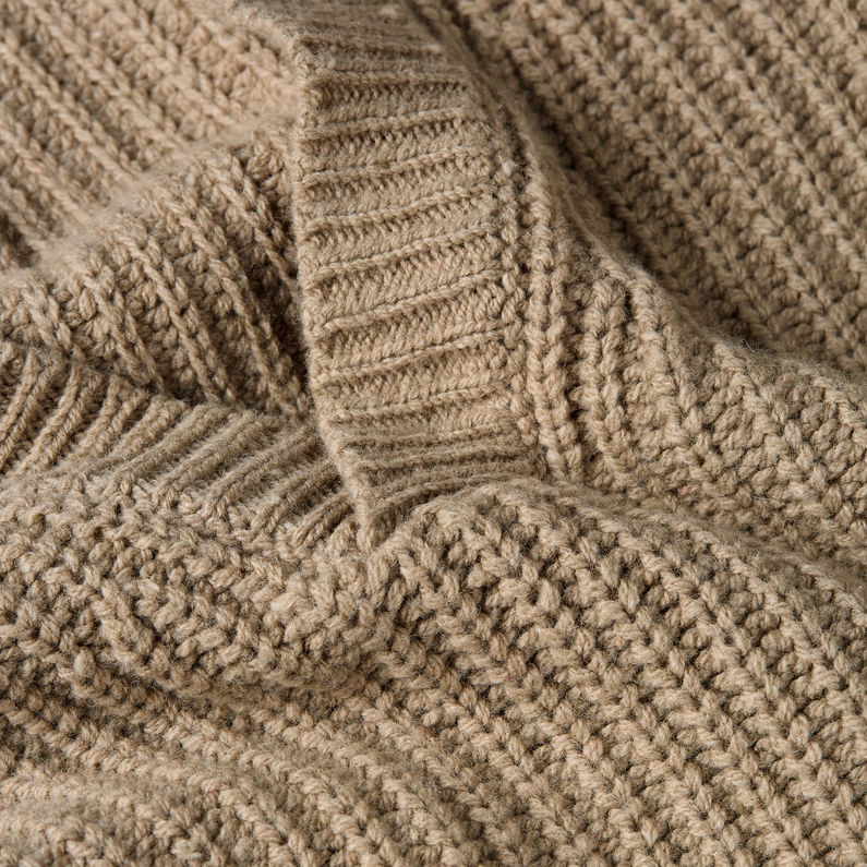 G-STAR Outlet Heavy Knitted Loose Polo Beige