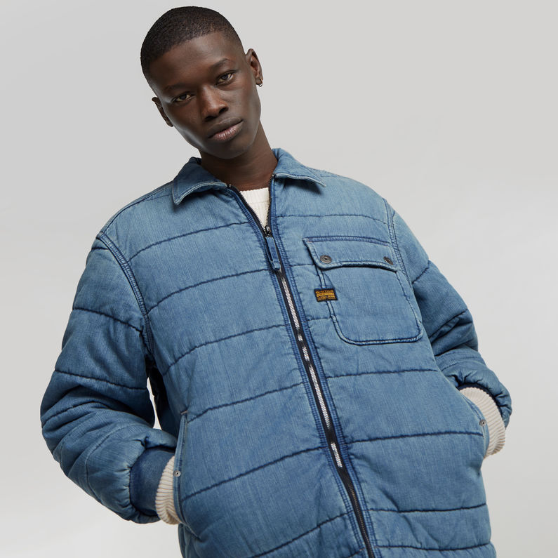 G-STAR Outlet Padded Zip Bomber Medium blue