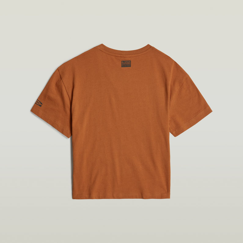 G-STAR Outlet Girls Top Loose Crop Brown