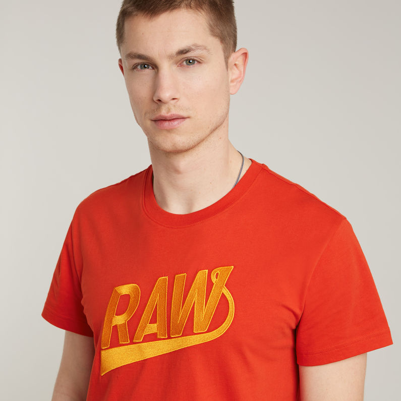 G-STAR Outlet Embro RAW Graphic T-Shirt Red