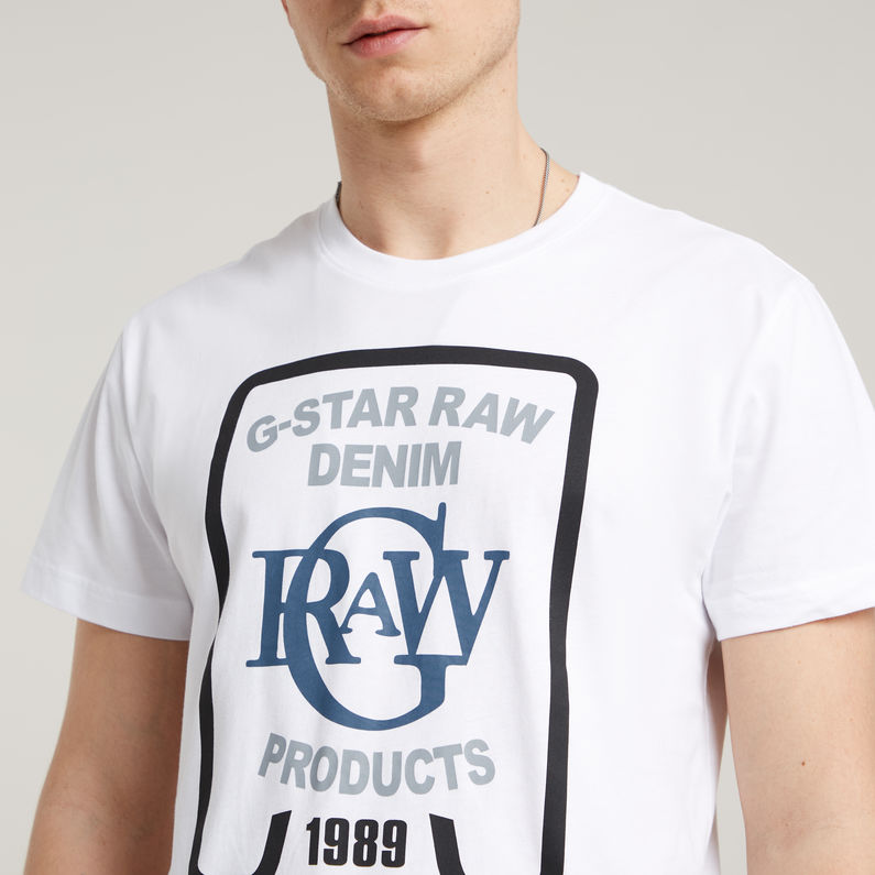 G-STAR Outlet Camiseta Multicolor Graphic Blanco