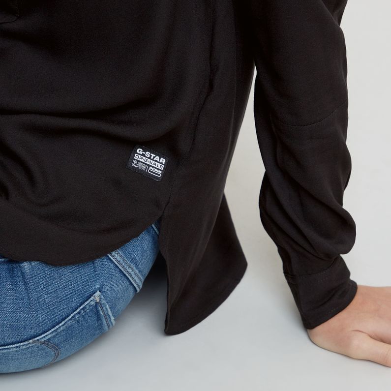 G-STAR Outlet Half Placket Top Black