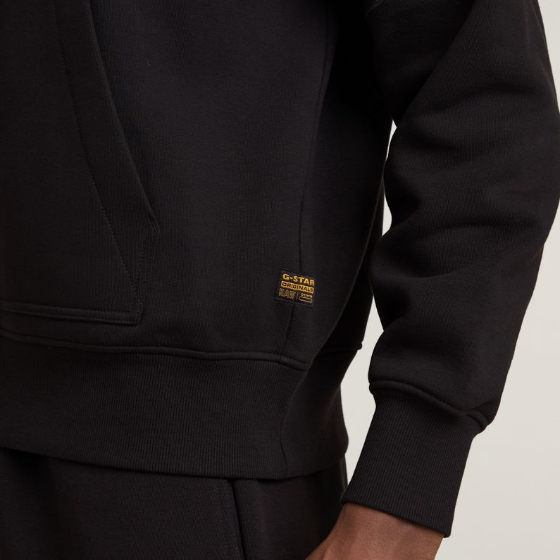 G-STAR Outlet Embro Print Loose Hooded Sweater Black