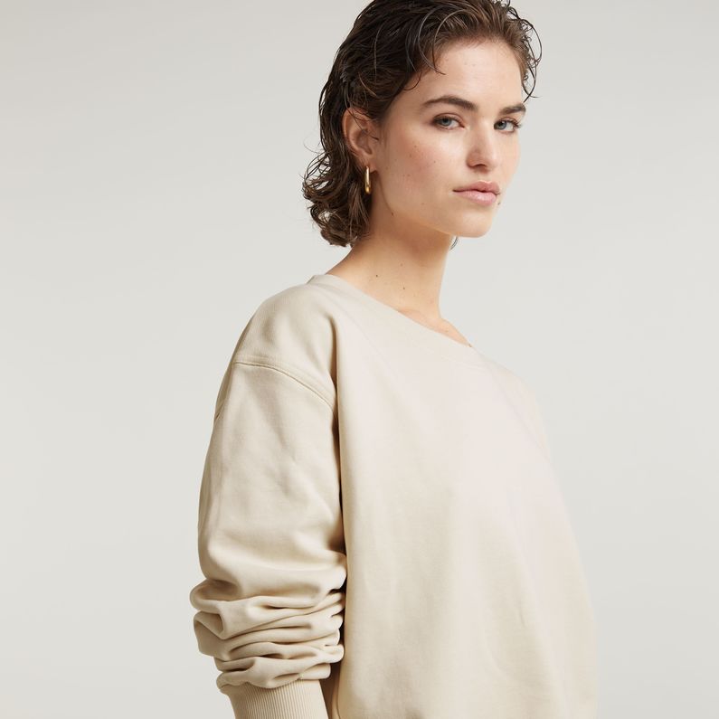 G-STAR Outlet Tape Loose Sweater White