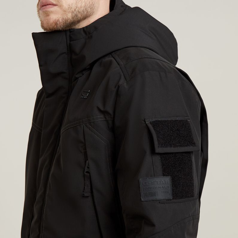 G-STAR Outlet Expedition Padded Hooded Parka Black