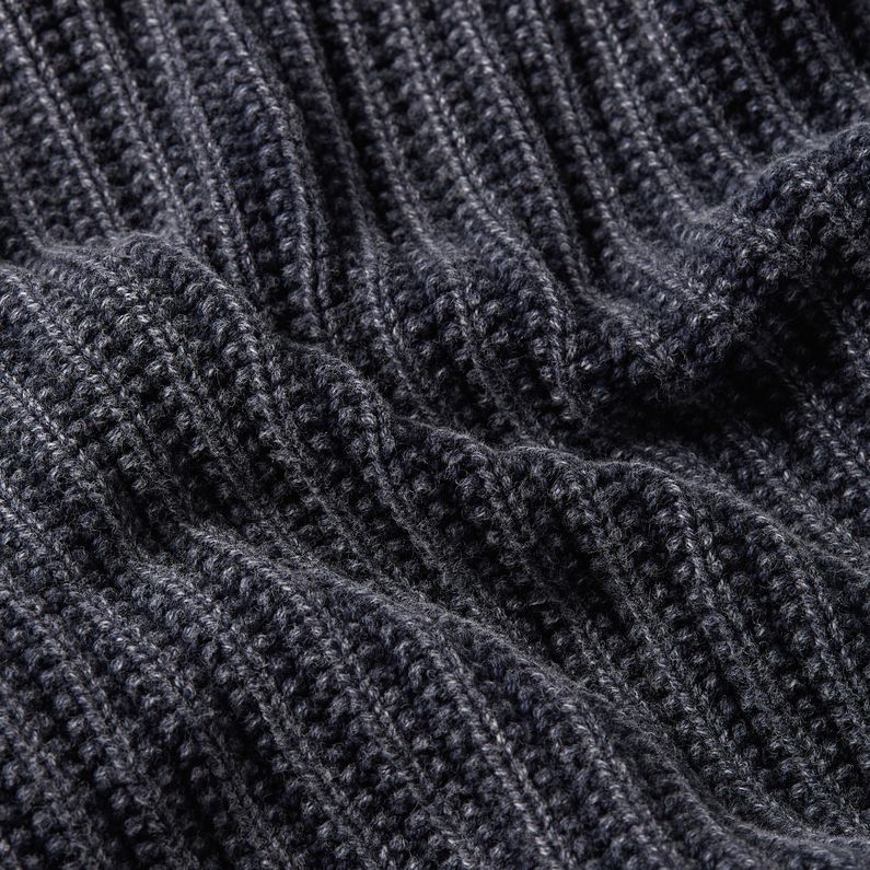 G-STAR Outlet Loose Overdyed Turtle Knitted Sweater Dark blue