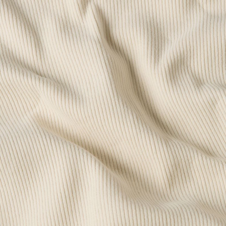 G-STAR Outlet Slim Rib Keyhole Top White