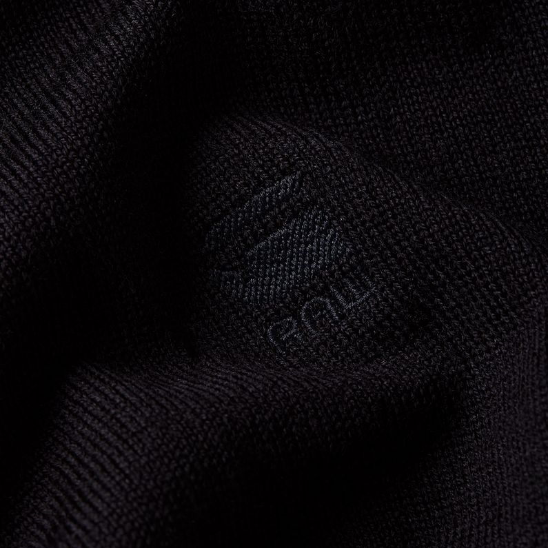 G-STAR Outlet Premium Core Mock Neck Knitted Sweater Black
