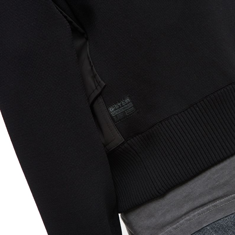 G-STAR Outlet Engineered Mix Knitted Bomber Black