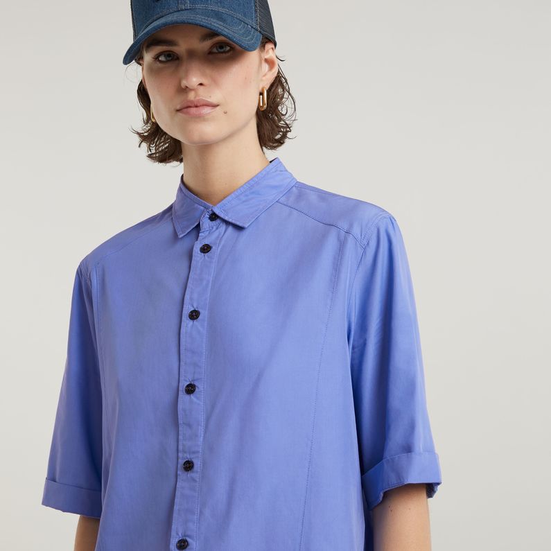G-STAR Outlet Military Button Down Shirt Medium blue