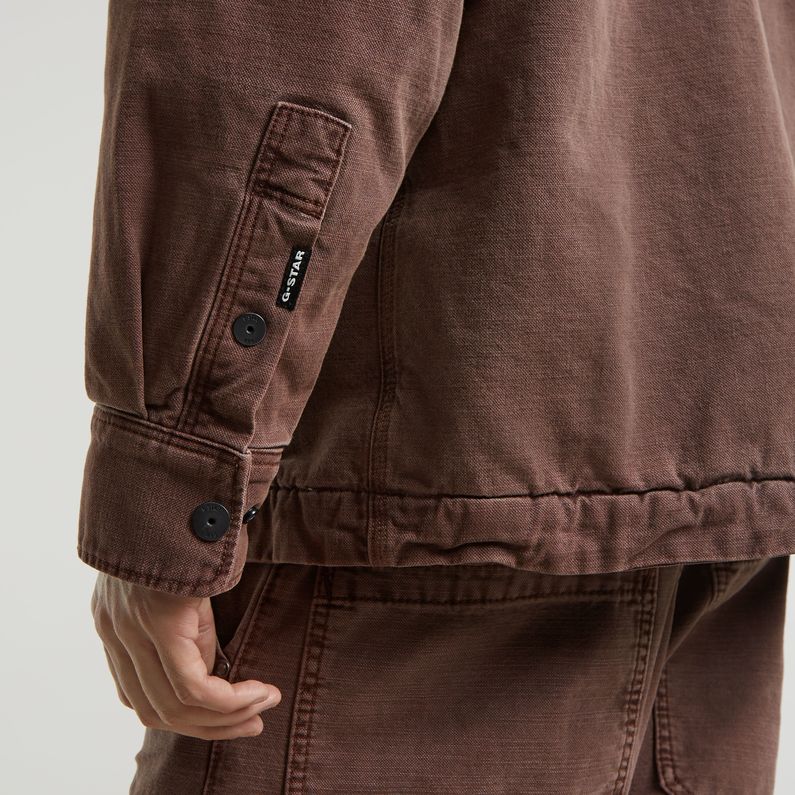G-STAR Outlet Boxy Fit Sherpa Jacket Brown