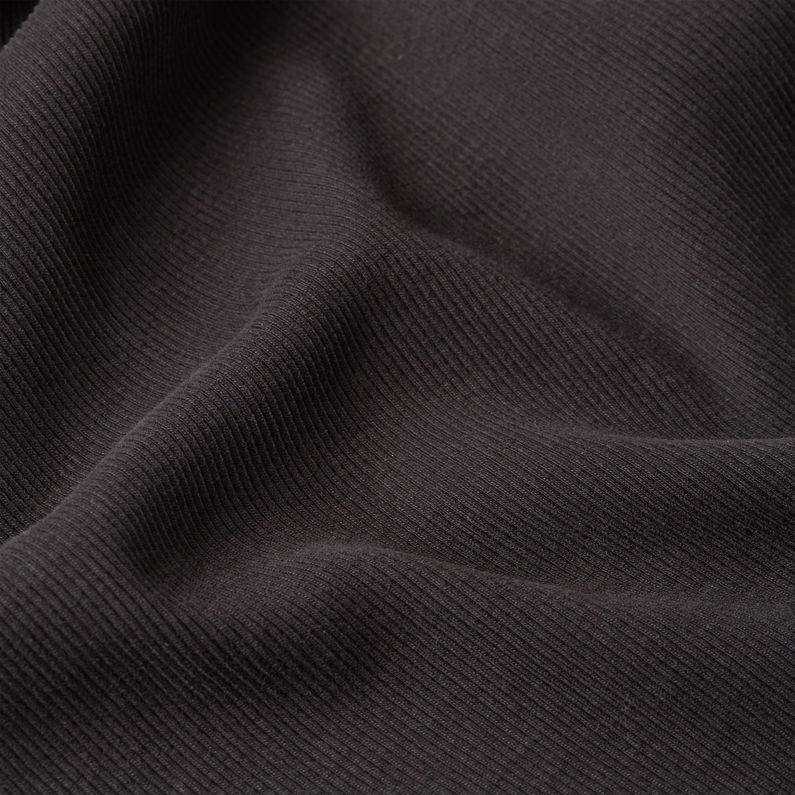 G-STAR Outlet Top Slim Rib Keyhole Negro