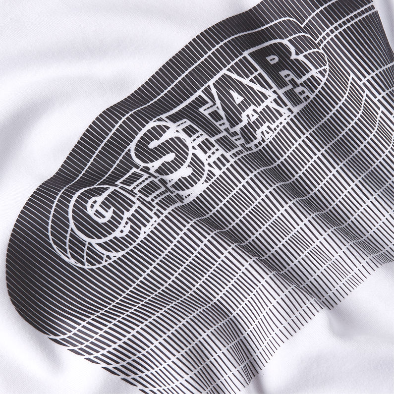 G-STAR Outlet Camiseta Stacked Old Skool Logo Blanco