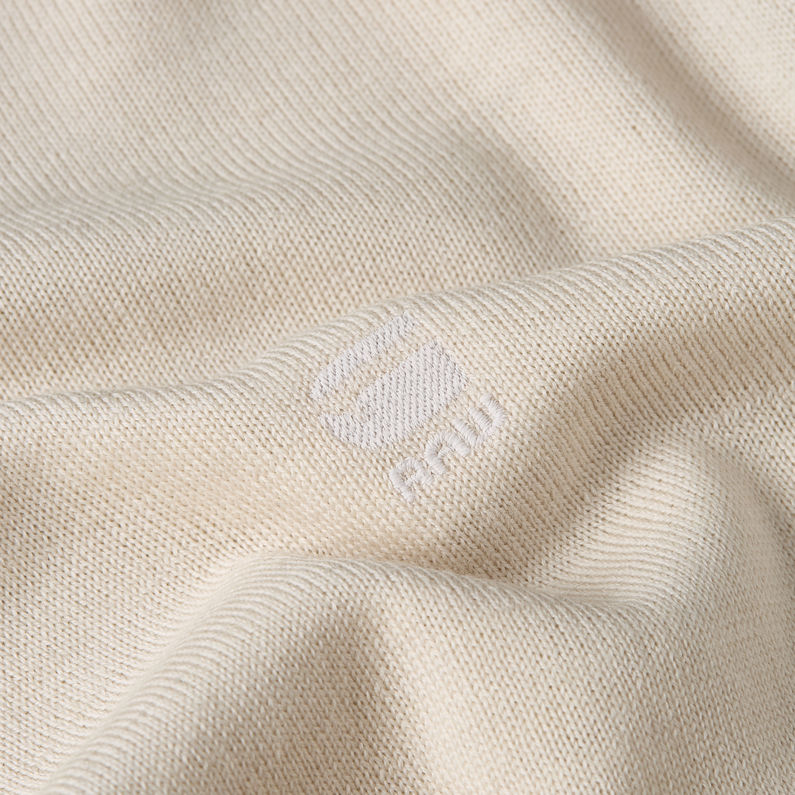 G-STAR Outlet Premium Core Turtle Neck Knitted Sweater White