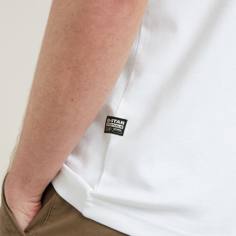G-STAR Outlet Destroyed Old Skool Logo T-Shirt White