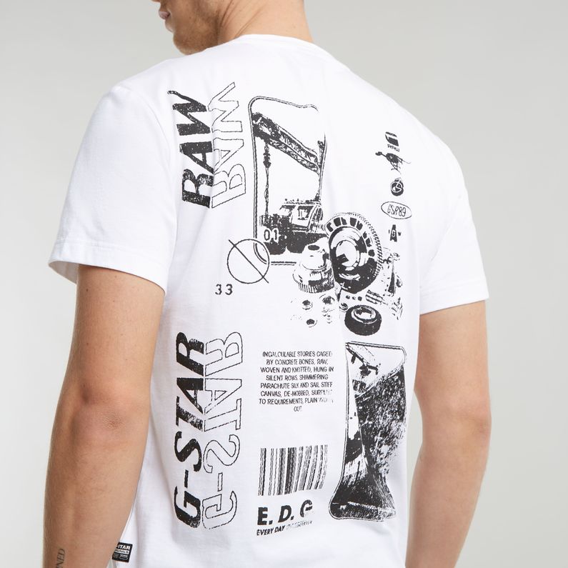 G-STAR Outlet Poster Back Graphic T-Shirt White
