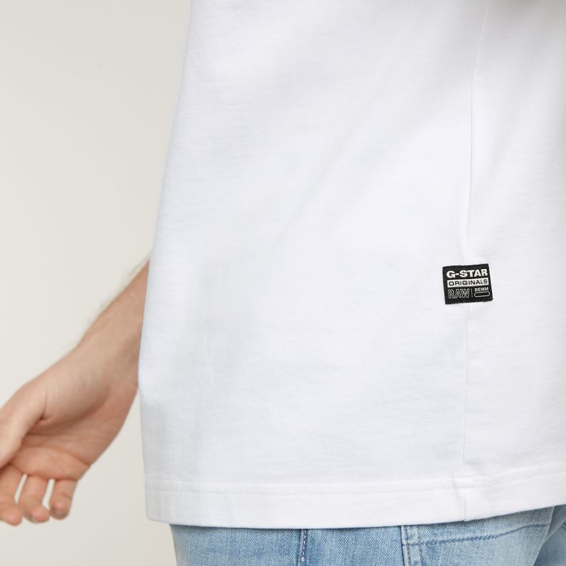 G-STAR Outlet Gradient Old Skool Logo Boxy T-Shirt White
