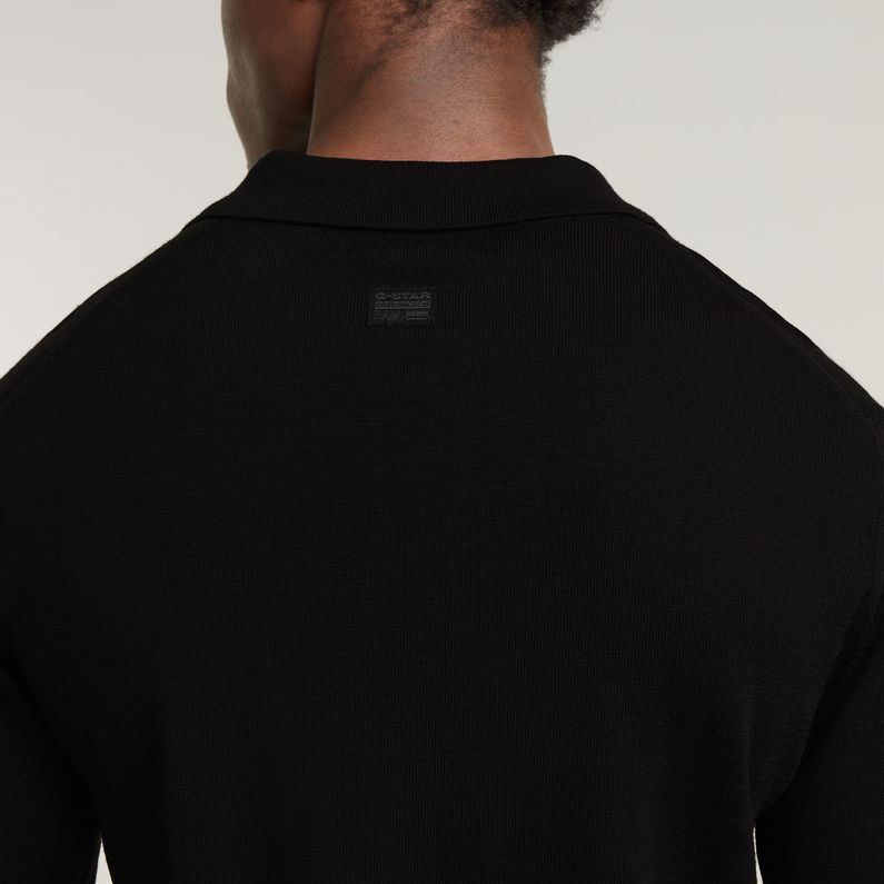 G-STAR Outlet Premium Core Dunda Knitted Polo Black