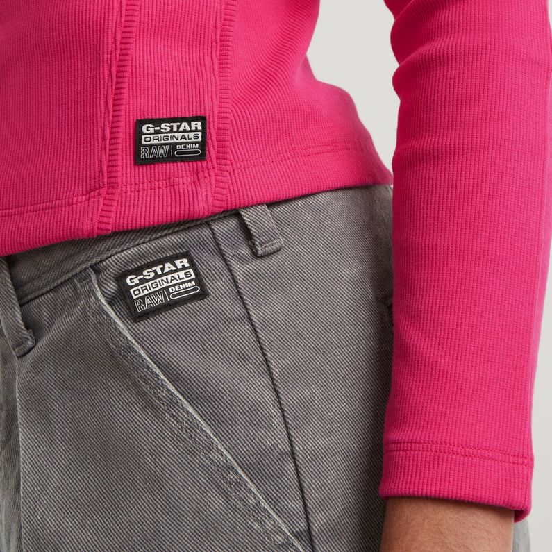 G-STAR Outlet Asymmetric Zip Top Pink