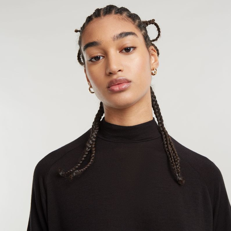 G-STAR Outlet Saddle Sleeve Boxy Top Black
