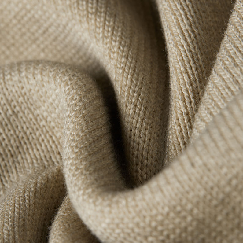 G-STAR Outlet Washed Lightweight Zip Knitted Top Beige