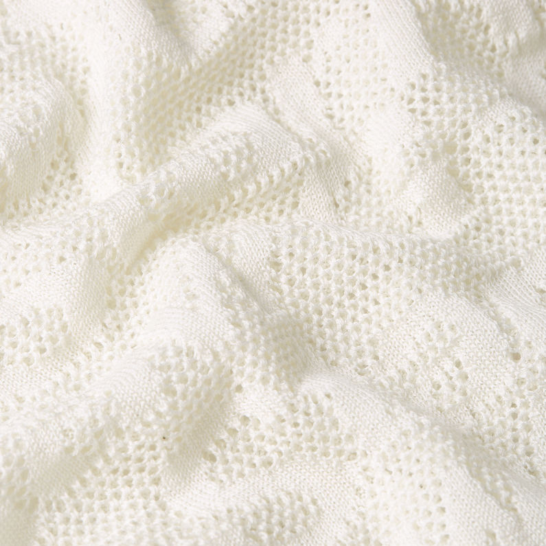 G-STAR Outlet Jersey Pointelle Lightweight Knitted Blanco
