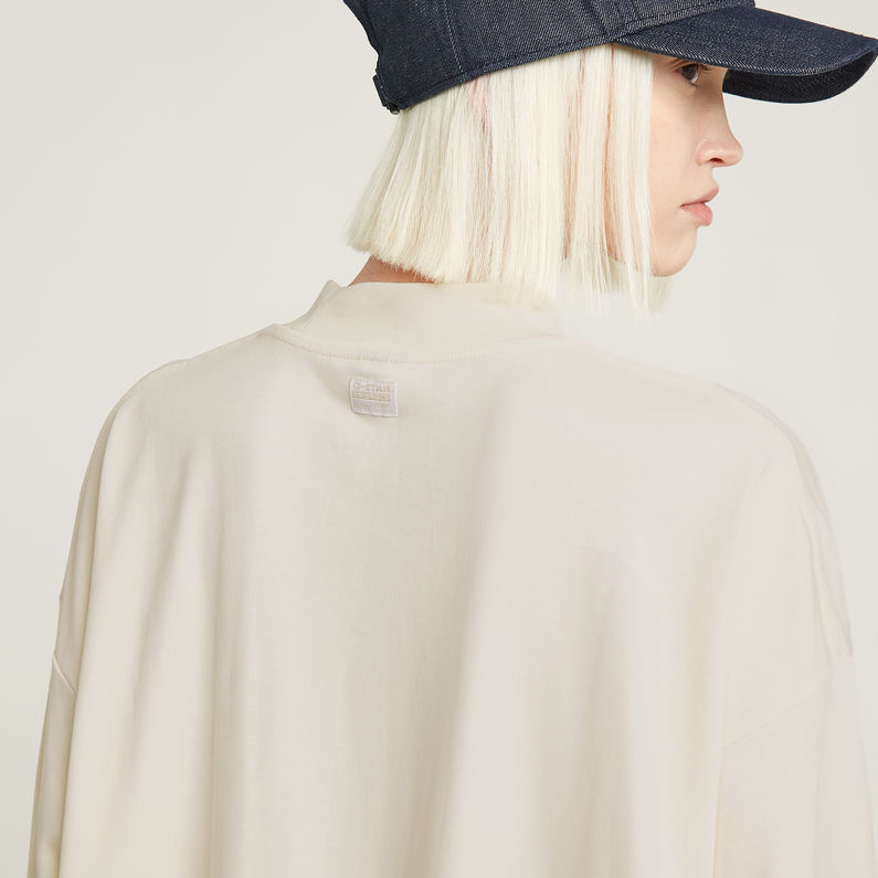 G-STAR Outlet Moto Logo XXL Mock Top Beige