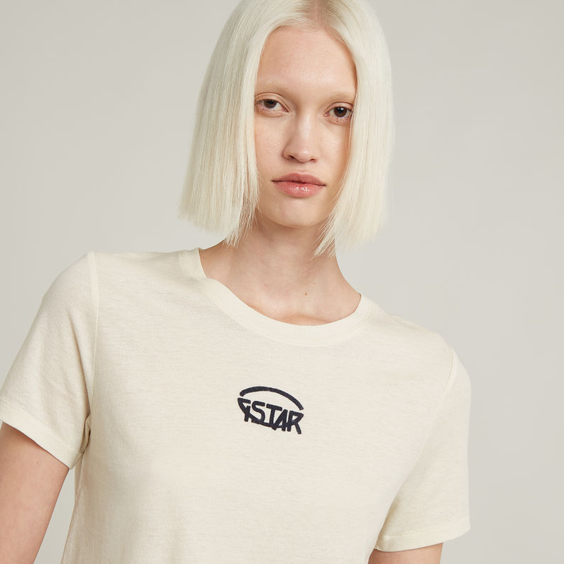 G-STAR Outlet Small Center Logo Top White