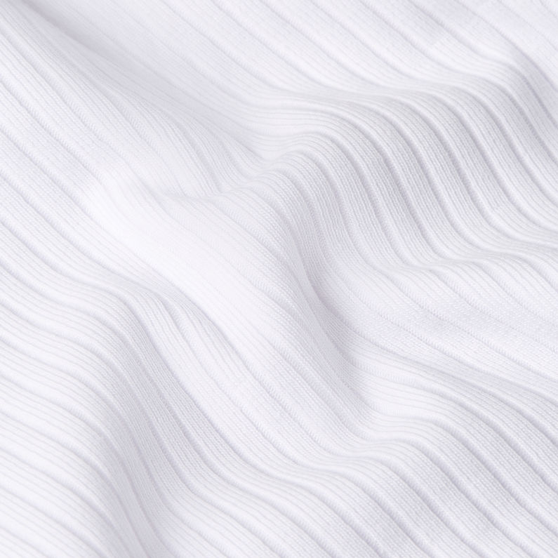 G-STAR Outlet Top Slim Rib V-Neck Blanco