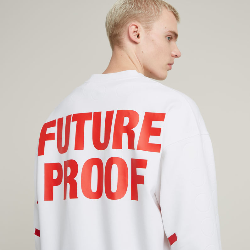 G-STAR Outlet Sudadera Unisex Oversized WVB Blanco