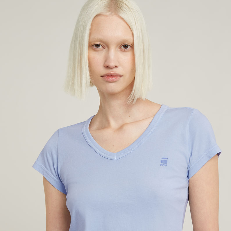 G-STAR Outlet Eyben Slim V-Neck Top Light blue