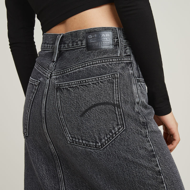 G-STAR Outlet Viktoria Snaps Long Skirt Grey