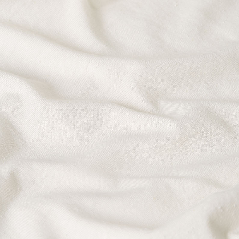 G-STAR Outlet Top Open V-Neck Relaxed Blanco