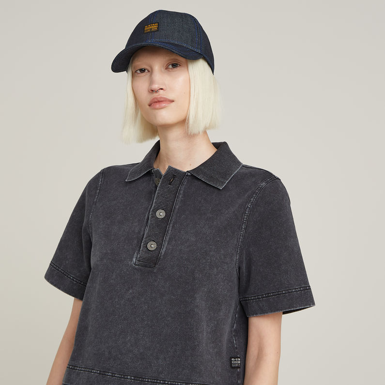 G-STAR Outlet Overdyed Polo Sweater Black
