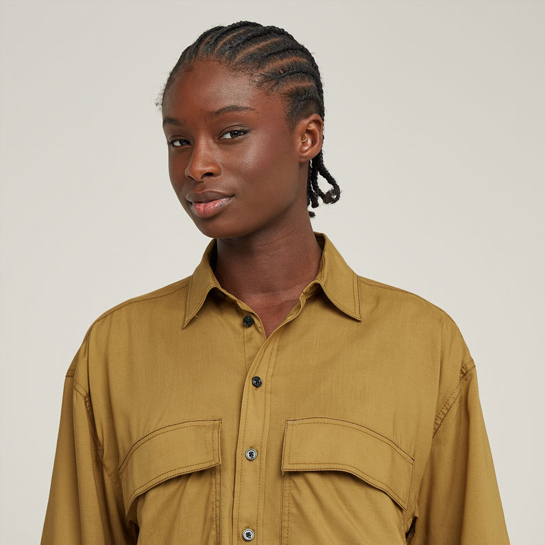 G-STAR Outlet Boxy Shirt Beige