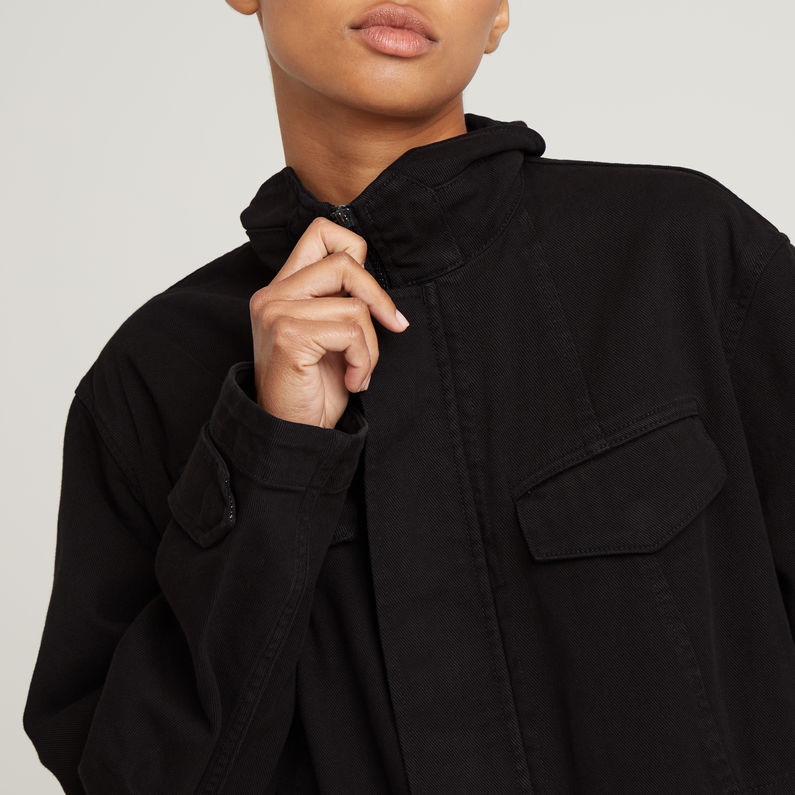 G-STAR Outlet Overdyed Parka Black