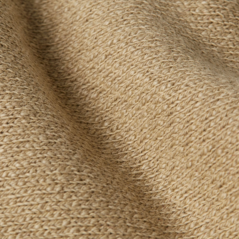 G-STAR Outlet Washed Half Zip Relaxed Sweater Beige