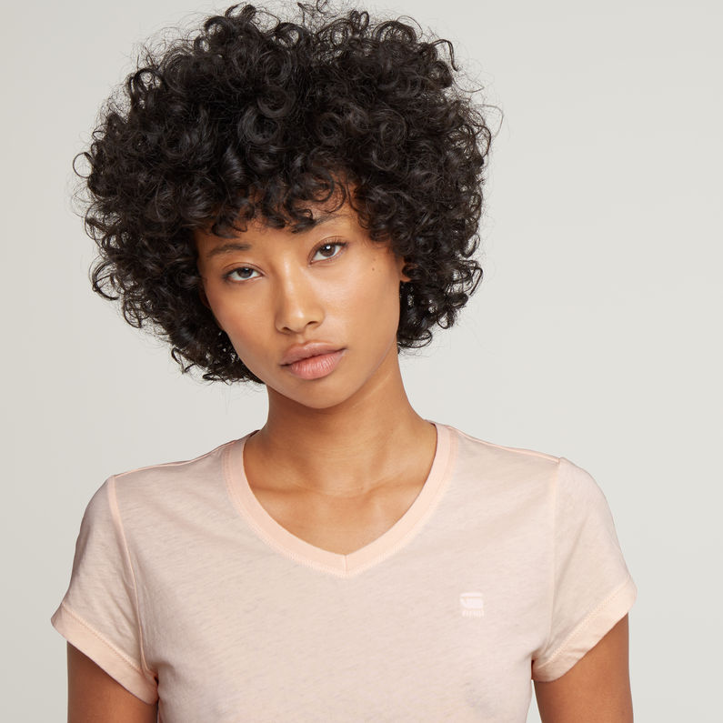 G-STAR Outlet Eyben Slim V-Neck Top 2.0 Pink
