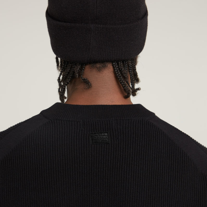 G-STAR Outlet Detailed Knitted Sweater Black